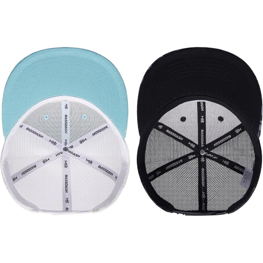 Flat Brim Trucker Cap Mesh Back Adjustable Snapback Hat for Men Women - Picture 5 of 5
